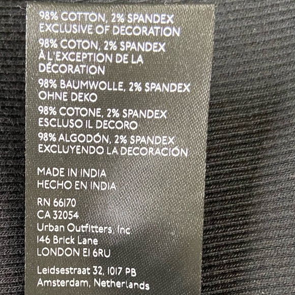 Anthropologie Black Beaded Applique Tank Top Sleeveless Ribbed Cotton Knit Sz 2X - Picture 16 of 16